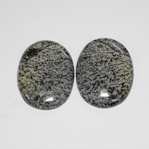 41.67カラットの天然マルチカラーデンドリティックアゲート（30.1×23 mm・オーバルカット）