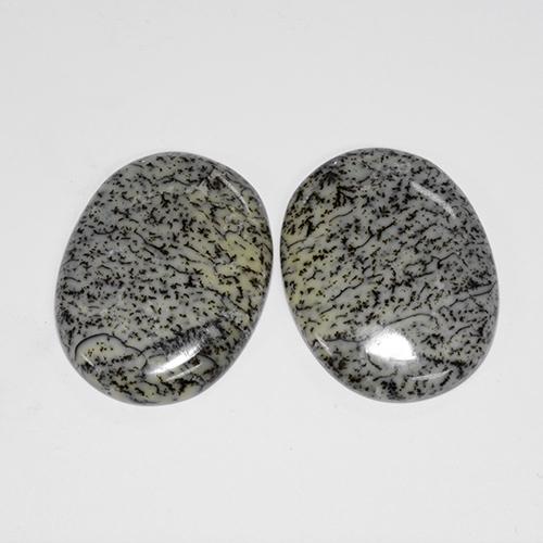 41.67カラットの天然マルチカラーデンドリティックアゲート（30.1×23 mm・オーバルカット）