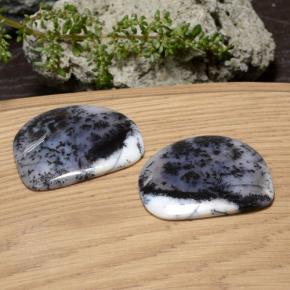 88.35カラットの天然マルチカラーデンドリティックアゲート（36.6×33.2 mm・ファンシーシェイプ）