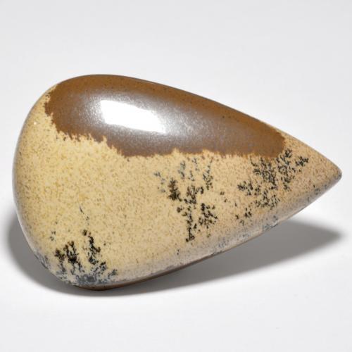 42.10カラットの天然マルチカラーデンドリティックアゲート（37.8×24.9 mm・洋梨の形）