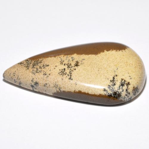 42.10カラットの天然マルチカラーデンドリティックアゲート（37.8×24.9 mm・洋梨の形）