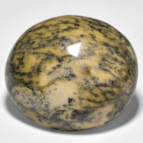 35.83カラットの天然マルチカラーデンドリティックアゲート（26.9×23.8 mm・オーバルカット）