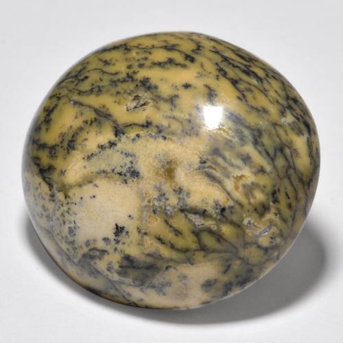 35.83カラットの天然マルチカラーデンドリティックアゲート（26.9×23.8 mm・オーバルカット）