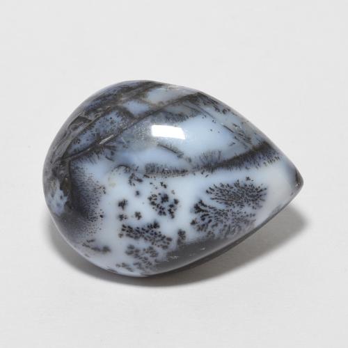6.50カラットの天然マルチカラーデンドリティックアゲート（16.1×12.2 mm・洋梨の形）