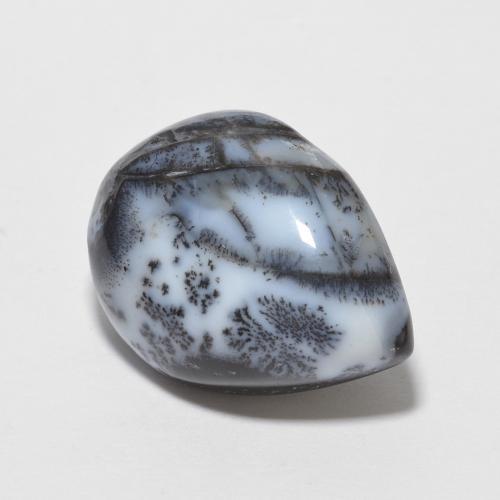 6.50カラットの天然マルチカラーデンドリティックアゲート（16.1×12.2 mm・洋梨の形）
