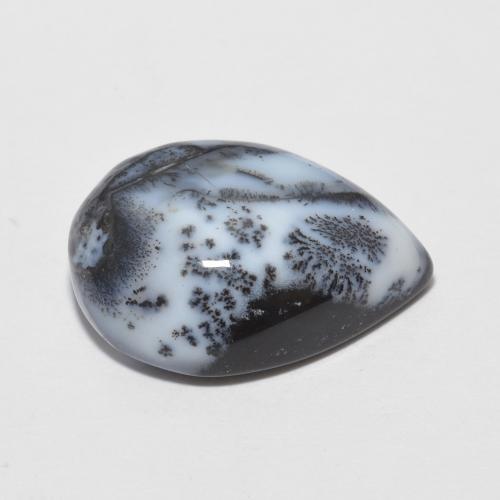 6.50カラットの天然マルチカラーデンドリティックアゲート（16.1×12.2 mm・洋梨の形）