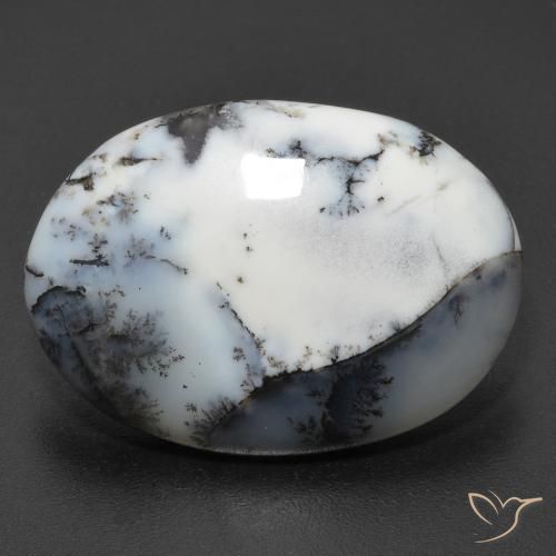 11.20ct 天然 マルチカラー 樹状瑪瑙, 楕円形, 半透明