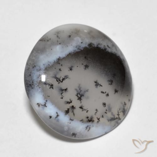 7.84ct 天然 マルチカラー 樹状瑪瑙, ラウンド, 半透明