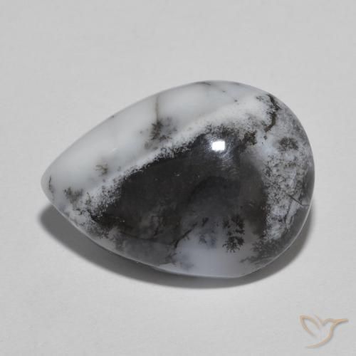 8.67ct 天然 マルチカラー 樹状瑪瑙, 洋梨の形, 半透明