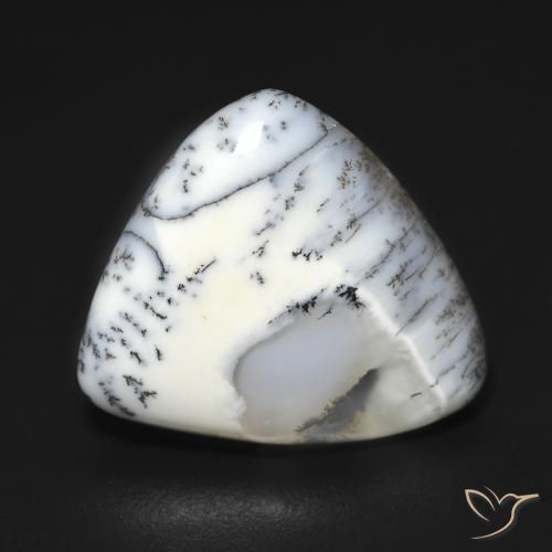 9.21ct 天然 白と黒 樹状瑪瑙, トリリオン, オペーク