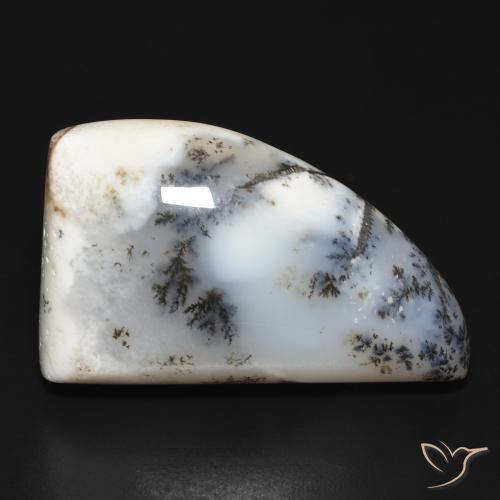 33.60ct 天然 白と黒 樹状瑪瑙, ファンシー, オペーク