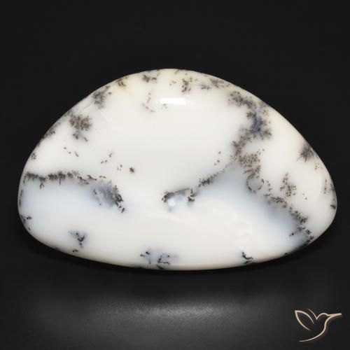 31.47ct 天然 白と黒 樹状瑪瑙, ファンシー, オペーク