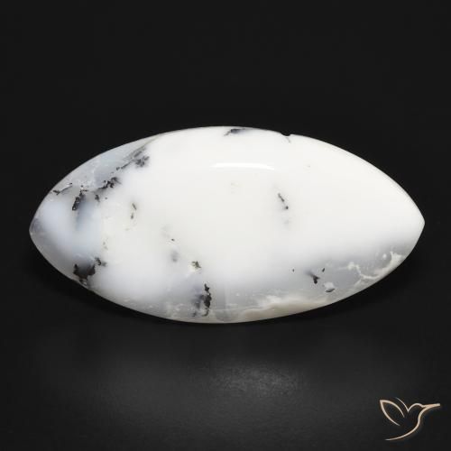 17.03ct 天然 白と黒 樹状瑪瑙, マーキーズ, オペーク
