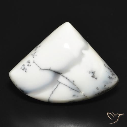 20.70ct 天然 白と黒 樹状瑪瑙, ファンシー, オペーク