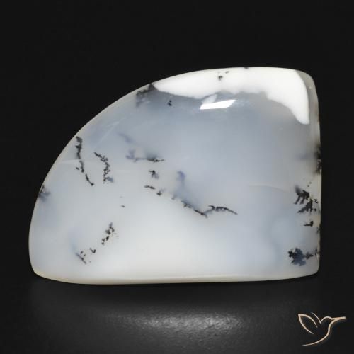 17.05ct 天然 白と黒 樹状瑪瑙, ファンシー, オペーク