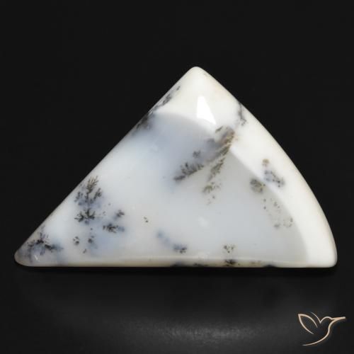 34.04ct 天然 白と黒 樹状瑪瑙, ファンシー, オペーク