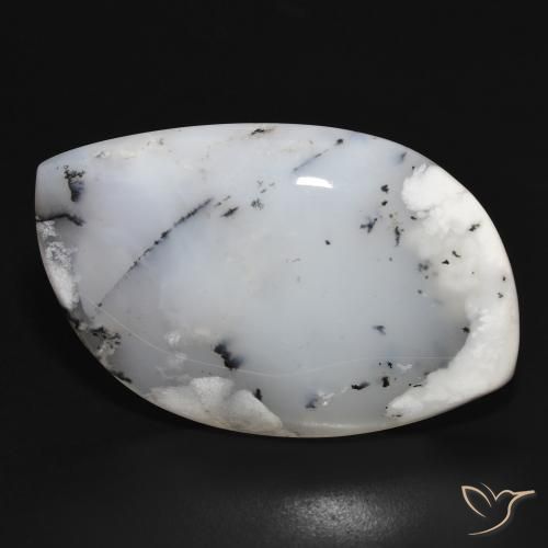 38.75ct 天然 白と黒 樹状瑪瑙, ファンシー, オペーク