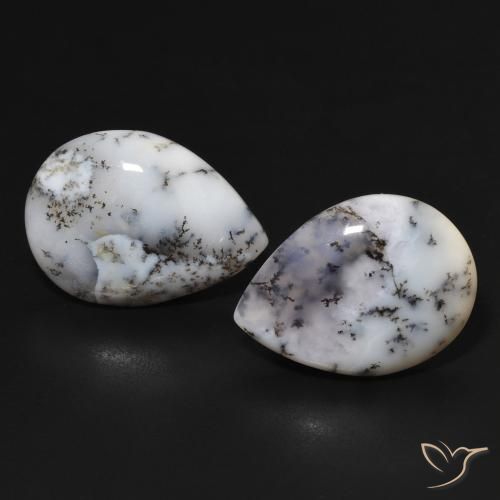 Shop natural 13.84ct マルチカラーホワイト 樹状瑪瑙 gems, 洋梨の形, from インド at GemSelect. In stock, global shipping!
