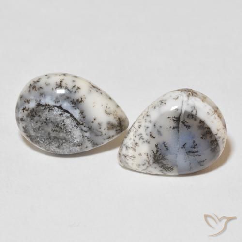 Shop natural 7.83ct 白と黒 樹状瑪瑙 gems, 洋梨の形, from インド at GemSelect. In stock, global shipping!