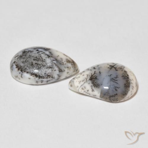 Shop natural 7.83ct 白と黒 樹状瑪瑙 gems, 洋梨の形, from インド at GemSelect. In stock, global shipping!