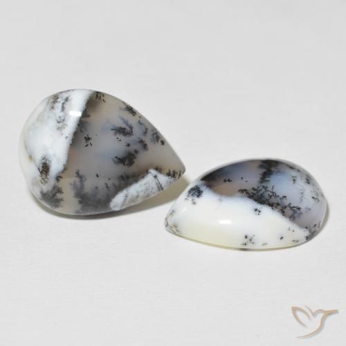 Shop natural 21.60ct マルチカラーホワイト 樹状瑪瑙 gems, 洋梨の形, from インド at GemSelect. In stock, global shipping!