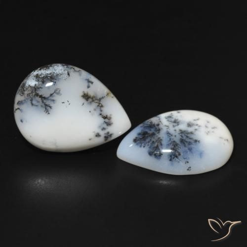 Shop natural 23.24ct マルチカラーホワイト 樹状瑪瑙 gems, 洋梨の形, from インド at GemSelect. In stock, global shipping!