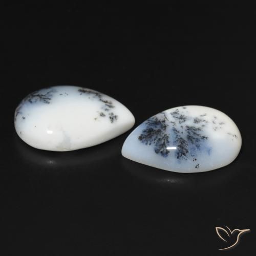 Shop natural 23.24ct マルチカラーホワイト 樹状瑪瑙 gems, 洋梨の形, from インド at GemSelect. In stock, global shipping!