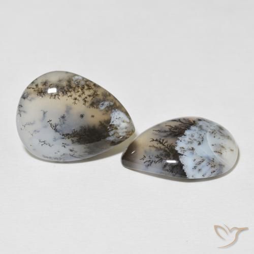 Shop natural 20.80ct マルチカラーホワイト 樹状瑪瑙 gems, 洋梨の形, from インド at GemSelect. In stock, global shipping!