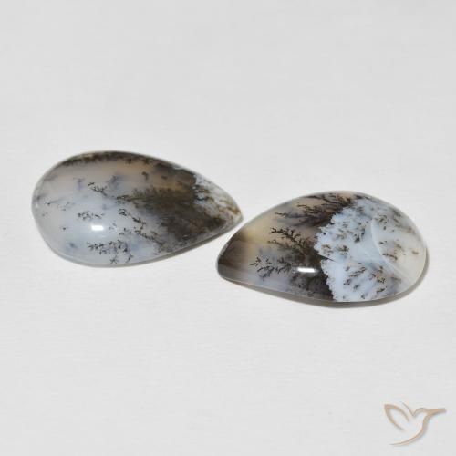 Shop natural 20.80ct マルチカラーホワイト 樹状瑪瑙 gems, 洋梨の形, from インド at GemSelect. In stock, global shipping!