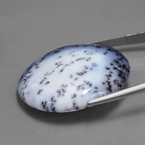 69.65カラットの天然マルチカラー樹枝状カルセドニー、オーバルカット、半透明