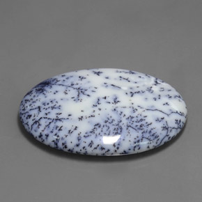 53.63カラットの天然マルチカラーデンドリティックカルセドニー（42.6×30.7 mm・オーバルカット）