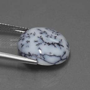 9.76カラットの天然マルチカラー樹枝状カルセドニー、ラウンドカット、オペーク