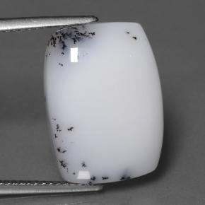 10.95カラットの天然マルチカラー樹枝状カルセドニー、クッションカット、オペーク