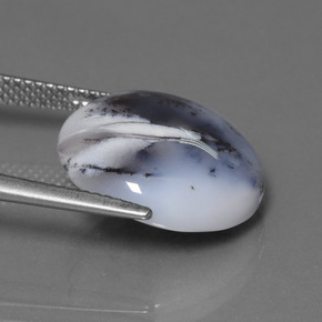 9.98カラットの天然マルチカラー樹枝状カルセドニー、ラウンドカット、半透明