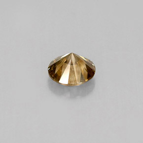 0.30カラットの天然ゴールデンブラウンダイヤモンド（4.25 mm・ラウンドカット）