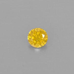 0.10カラットの天然イエローダイヤモンド（2.95 mm・ラウンドカット）