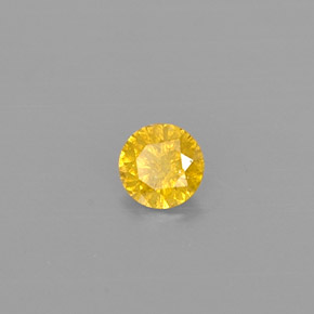 0.10カラットの天然イエローダイヤモンド（2.95 mm・ラウンドカット）