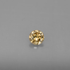 0.24カラットの天然シャンパンダイヤモンド、ラウンドカット、VS