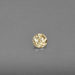0.14カラットの天然シャンパンダイヤモンド（3.39 mm・ラウンドカット）