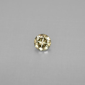 0.20カラットの天然シャンパンダイヤモンド（3.69 mm・ラウンドカット）