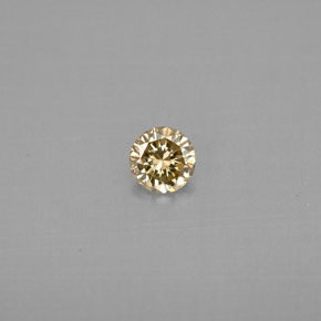 0.20カラットの天然シャンパンダイヤモンド（3.80 mm・ラウンドカット）