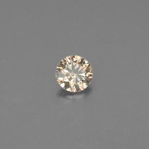 0.15カラットの天然ファンシーコニャックダイヤモンド（3.38 mm・ラウンドカット）