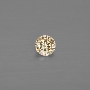 0.12カラットの天然シャンパンダイヤモンド（3.11 mm・ラウンドカット）