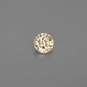 0.12カラットの天然シャンパンダイヤモンド（3.11 mm・ラウンドカット）