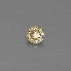 0.13カラットの天然シャンパンダイヤモンド（3.10 mm・ラウンドカット）