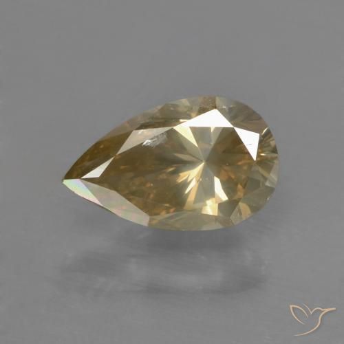 0.96ct 天然 コニャック ダイヤモンド, 洋梨の形, SI
