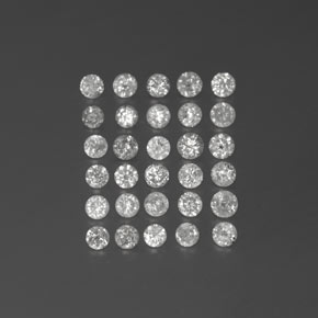 カラットの天然ホワイトダイヤモンド（2.09 mm・ラウンドカット）