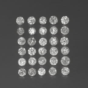 カラットの天然ホワイトダイヤモンド（2.09 mm・ラウンドカット）