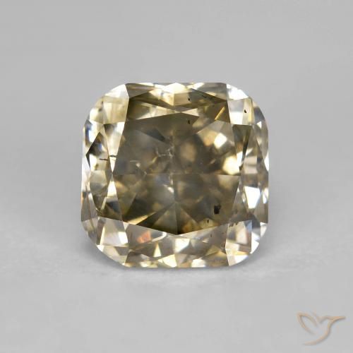 1.86ct 天然 コニャック ダイヤモンド, クッション, SI