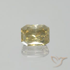 1.68ct 天然 シャンパン ダイヤモンド, エメラルドカット, SI
